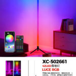 Tubo luminoso altezza 77cm con base treppiede da 42LED RGB controllo tramite app o telecomando