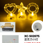 Set di candele Natalizie decorative box da 24 pezzi luce calda a LED alimentazione a pile