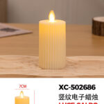 Candela luminosa (12,5cmH) luce calda a LED alimentazione a pile