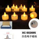 Set di candele Natalizie box da 24 pezzi (5cmH) luce calda a LED alimentazione a pile