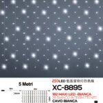 Tenda luminosa 5 metri con 210MAXI LED totali (182 luce bianca fissa+28 luce intermittente bianca con flash) ip44 per uso interno esterno