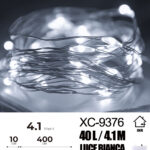 Catena luminosa 40 microLED REFLEX da 4,1 metri luce bianca alimentazione a pile per uso interno