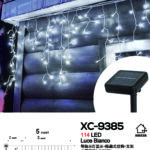 Catena luminosa 114LED luce BIANCA energia solare con picchetto 8 giochi luce e funzione timer on-off