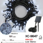 Catena luminosa pannello solare 1000LED LUCE BIANCA con 8 giochi luce