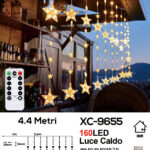 Tenda luminosa da 4,4 metri con 160 LED luce calda alimentazione tramite usb 8 giochi luce ideale per uso interno