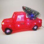 Macchinina con Albero, 48LED, linea trasparente,  luce bianca, 19,5 cm