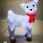 Capretta, 24 LED, linea trasparente,  luce bianca, 30 cm, con vano batterie impermeabile