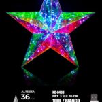 Stella 100 LED color Bianco, 36x10x36 cm, con pellicola iridescente, attacco USB