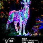 Cervo con pellicola Iridescente, 350LED, luce Bianco, 90cm, attacco USB