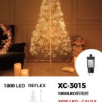 Albero luminoso filo di rame oro champagne 1800 LED REFLEX luce Calda+ caldo intermittente, 180 cm