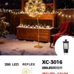 Lampada da terra a Soffione 288 LED REFLEX luce Calda+ caldo intermittente, 120 cm