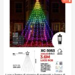 Catena luminosa a pioggia decorazione Natalizia 236 LED RGB controllo app o telecomando