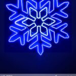 Figura luminosa Fiocco di Neve 960 LED Blu + Bianco 8 giochi di luce , 66x75cm