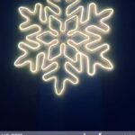 Figura luminosa Fiocco di Neve 960 LED Caldo, con 8 giochi di luce , 66x75 cm