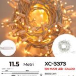 Catena 100 MAXI LED  collegabile, luce calda fissa ,cavo bianco