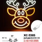 Figura luminosa Alce 247 LED , 40x37 cm, attacco USB