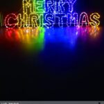 Figura luminosa  scritta Merry Christmas 624 LED Multicolor, 27,3x 141 cm