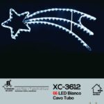 Figura luminosa Stella Cometa 66 LED Bianco Freddo con 8 giochi di luce , 80x32 cm,