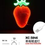 Figura Luminosa Fragola 21x13 cm , 5V 1A, attaccoo USB