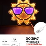 Figura luminosa Sole 16x18 cm , attacco USB