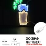 Figura luminosa Bicchiere Juice Light , 5V 1 A , 21x16 cm , attacco USB