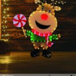 Figura luminosa Cervo figura cartone animato 160 LED luce Calda , 68x90 cm