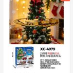 Trenino Natalizio oro con luci e musica da appendere sopra l'albero