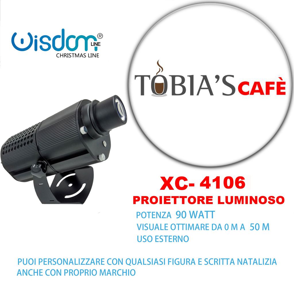 xc-4106 Proiettore luminoso, personalizzabile ,visuale ottimale da 0 a 50 mt - immagine 1
