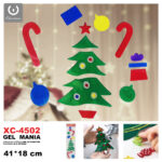 Adesivo in gel per decorazioni natalizie dimensione 41x18cm cm ideale da attaccare su finestre e vetrine