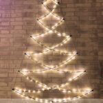 Albero di Natale in ferro impermeabile 150 LED  luce calda, a batteria , 122cm