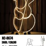Figura Luminosa Pupazzo di Neve 360 LED, luce Calda 38x54 cm