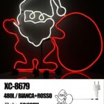 Figura luminosa Babbo Natale con Sacco , 480 LED Bianco e Rosso, 50x60 cm