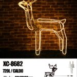 Figura luminosa  Cervo 720 LED Luce Calda , 60x27x60 cm