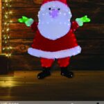 Figura luminosa Babbo Natale stilizzato in formato piatto 140 LED Bianco, 68x90 cm