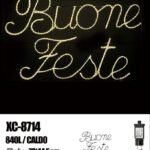 Figura luminosa scritta Buone Feste 840 LED Caldo , 73x44,5 cm