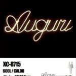 Figura luminosa scritta Auguri 600 LED Caldo, 90x 50 cm