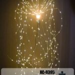 Decorazione luminosa Salice cavo argentato 400 LED luce Calda , 1 mt  per 20 fascette luminose