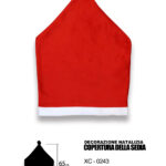 Copri sedia Natalizio rosso a forma di cappello Babbo Natale dimensioni 50x65cm