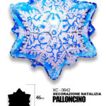 Palloncino decorazione natalizia a forma fiocco di neve ideale per addobbi dimensione 50x46cm