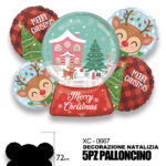 Palloncini decorazione natalizia a forma di piattini ideale per addobbi dimensione 50x72cm