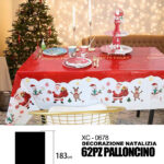 Tovaglia monouso in alluminio per feste a tema natalizio dimensioni 137x183cm