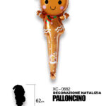Palloncino decorazione natalizia a forma pan di zenzero ideale per addobbi dimensione 25x62cm