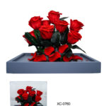 Rosa eterna con scatolo box regalo ideale come ornamento o regalo decorativo dimensioni 12x22cm