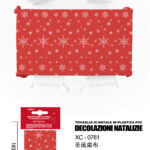 Tovaglia Natalizia monouso con fiocchi di neve materiale pvc dimensioni
