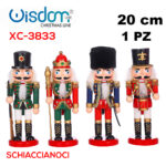 Schiaccianoci decorativi natalizi in legno vari modelli disponibili altezza 20cmH