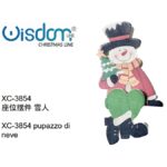 Decorazione Natalizia pupazzo di neve in legno