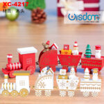 Trenino decorativo natalizio in legno