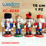 Schiaccianoci decorativi natalizi in legno vari modelli disponibili altezza 16cmH