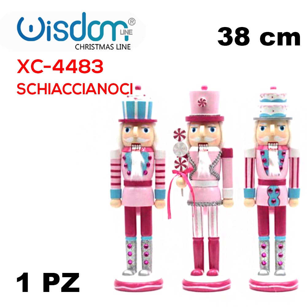 XC-4483 Schiaccianoci decorativi natalizi in legno vari modelli disponibili altezza 38cmH - immagine 1
