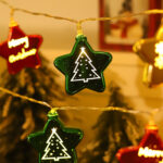 Pendente luminoso Natalizio 0,3 metri a forma di stelle luminose 10 LED luce calda alimentazione a batterie (non incluse) uso interno